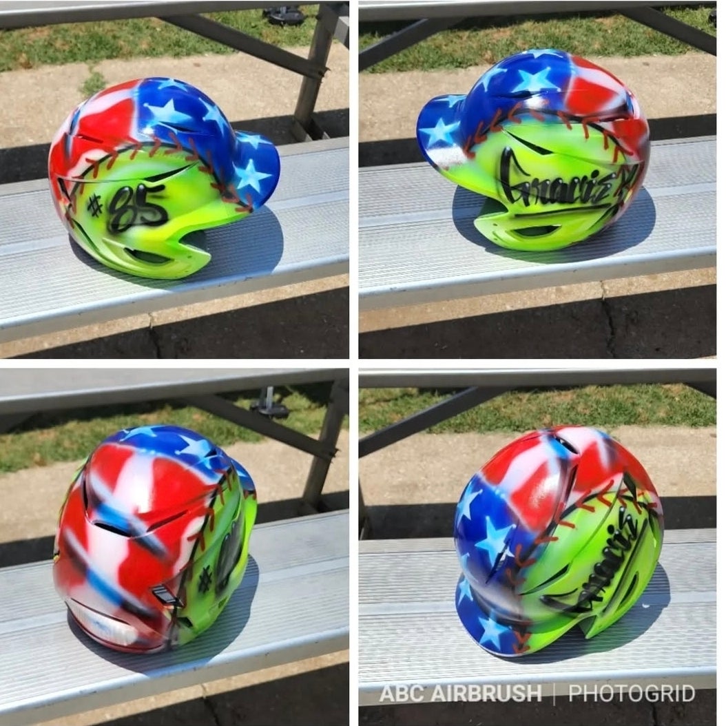 Custom Softball American Flag Wrap